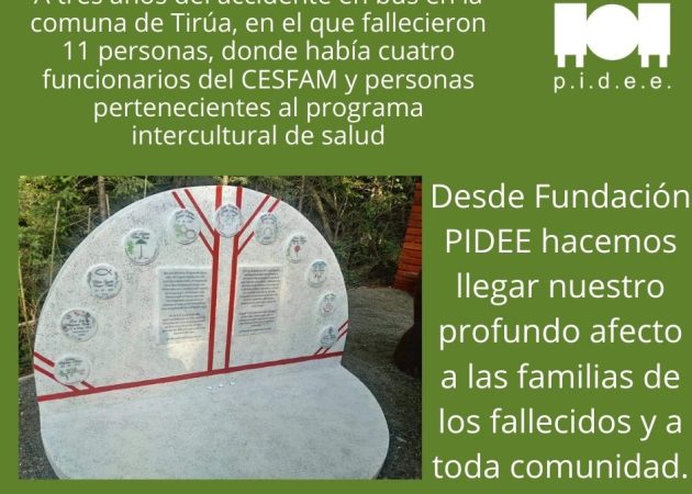 Conmemoración accidente en Tirúa